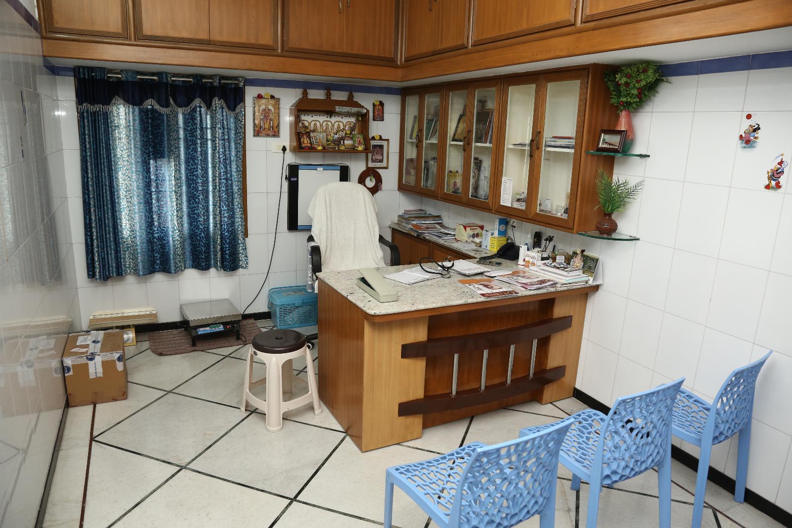 Gynaecology consultation room at Nila Hospital Namakkal